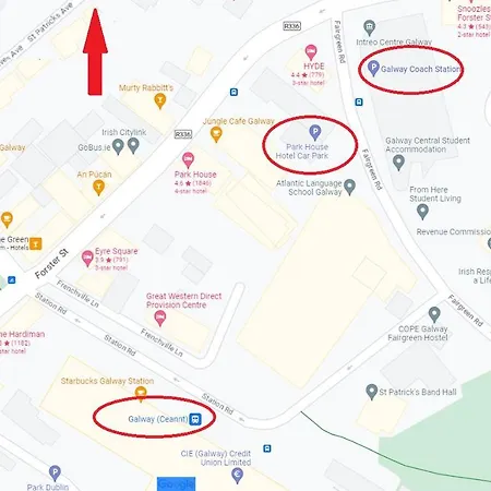 2 Bed Townhouse Eyre Square Centre Appartamento Galway